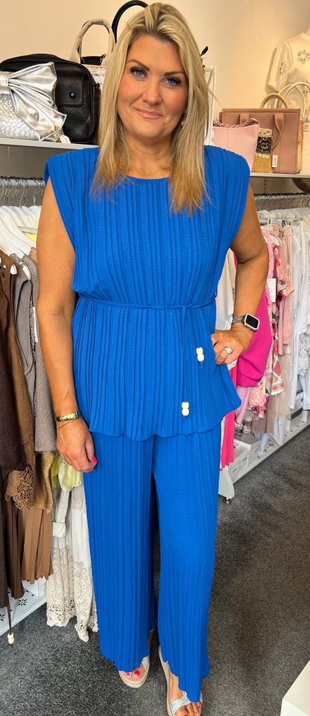 Emma Trouser Suit Royal Blue