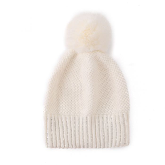 Pom Pom Hat Cream Glad Rags Boutique Store