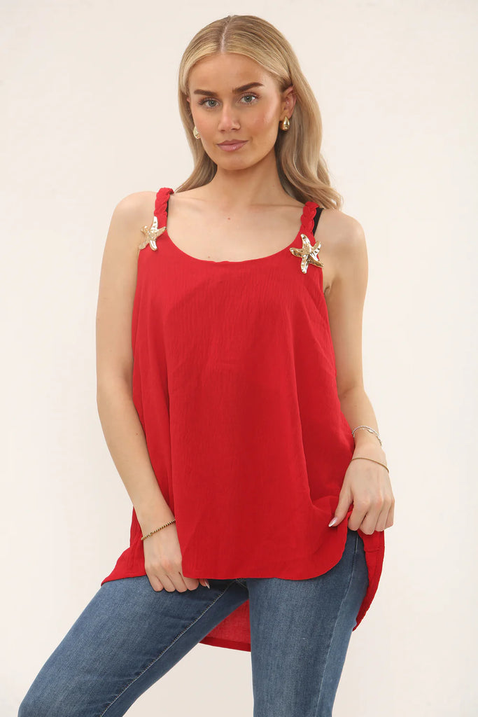 Starfish Cami Top Red